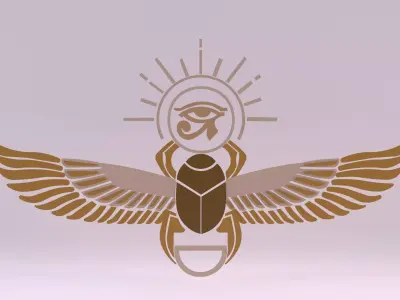 Egyptian Symbols - 012 Low-poly 3D model