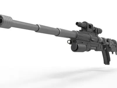 Blaster rifle A-180 from Star Wars 3D model