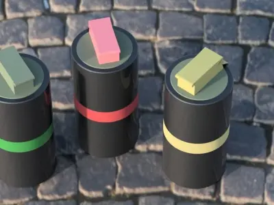 colored smoke gase  3D model