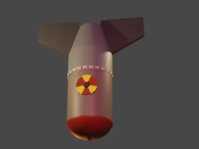 Nuclear bomb missile Low-poly 3D model