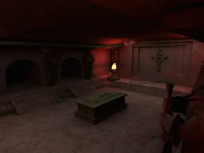 Tombs underground palaces coffins crypts 3D model