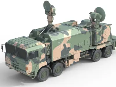 Self-propelled anti-aircraft gun LD 2000  Low-poly 3D model