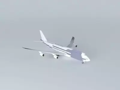 The True Blank Boeing 747 Free 3D model