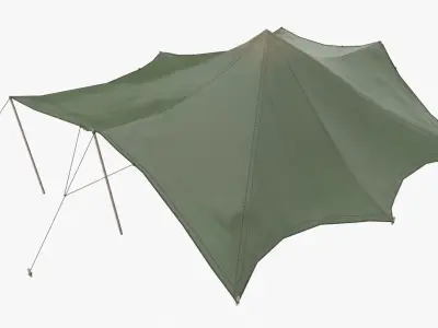 Stretch Tents 2 Low-poly 3D model