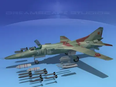 MIG-27 Flogger Mongolia 3D model