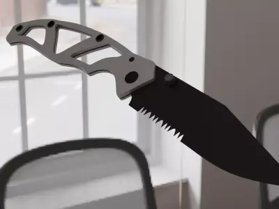 Simple Knife like Butterfly 3D model