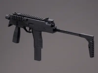 MP9 SMG PBR Rigged Low-poly 3D model
