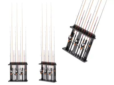 fishing rod Low-poly 3D model