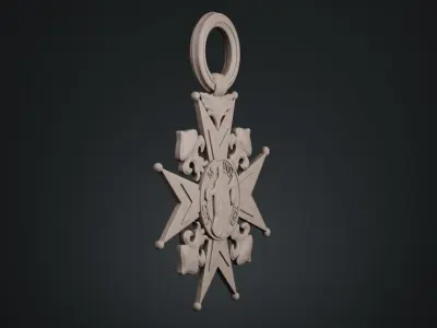 Order of Saint Louis Medal 3D print model
