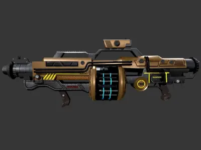 Sci-Fi Gunade  Low-poly 3D model