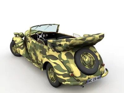 MERCEDES-BENZ TYP 170V CABRIOLET B GERMAN STAFF 1940 3D model