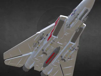 GI JOE SKYSTRIKER F14 ASSEMBLED PARTS 3D print model
