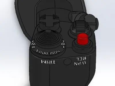 F-16 3d printing stick for simulation with electronics parts 3D print model