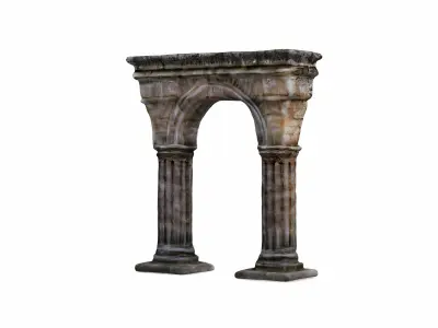 Marbled Elegance A Classic Stone Archway 3D Model 3D model