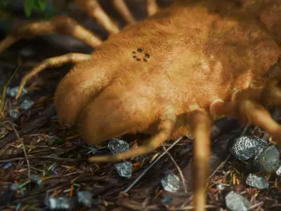 Prehistoric Spider Low-poly 3D model