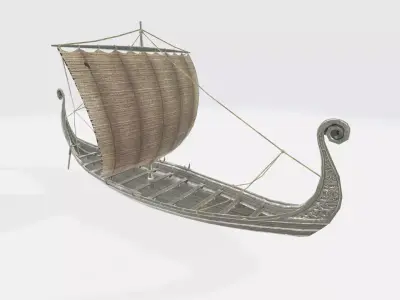 Viking Boat 3D model
