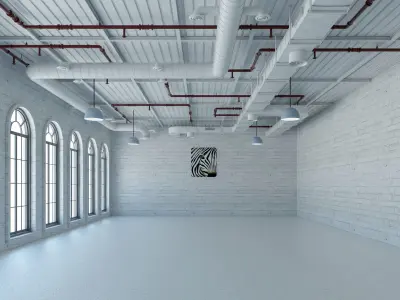 Loft office interior 2 3D model