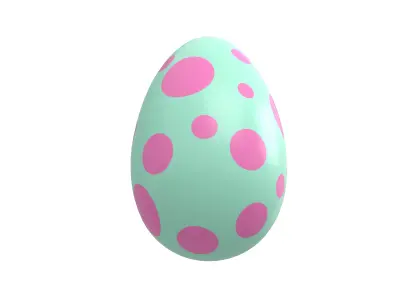 Dinosaur Egg v1 005 Low-poly 3D model