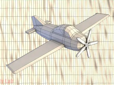 Cartoon  Plane AirCraft Low-poly 3D model