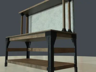 PBR Workbench industrial style Low-poly 3D model
