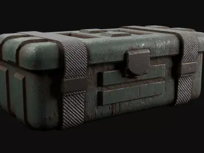 Low-Poly Realistic Military Supply Crate Low-poly 3D model