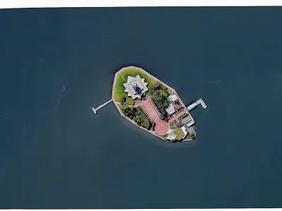 Liberty Island - Statue of Liberty Low-poly 3D model