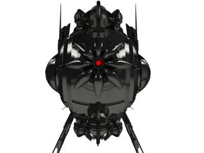 Drone futuristic fish Low-poly 3D model