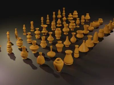 High poly vases without texture Free 3D model