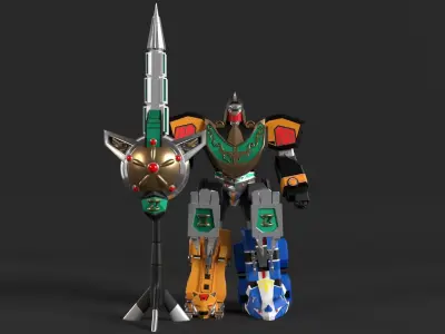 Dragonzord in Battle Mode - Power Ranger 3D model