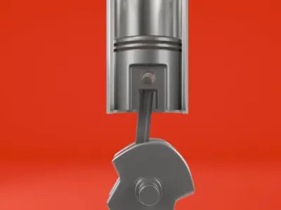 Animated Piston 3D model