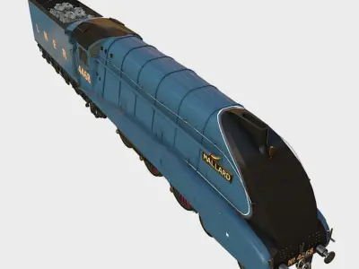 Mallard Steam Train Low-poly 3D model