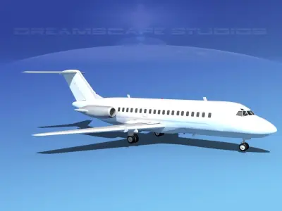 Douglas DC-9-15 Unmarked 1 3D model