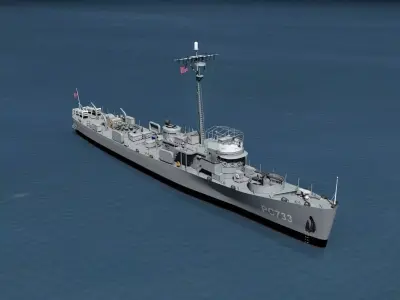 USS PC-733 Subchaser 3D model