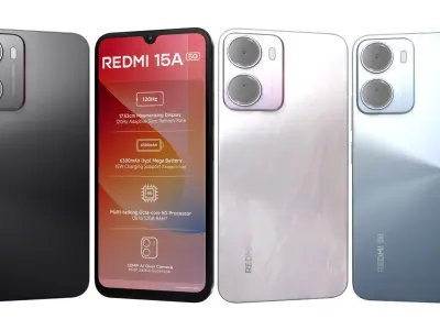 Xiaomi REDMI 15A 5G All Colors 3D model