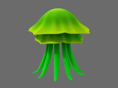 Cartoon Jellyfish 3D model