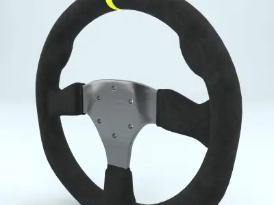 Steering Wheel Sparco R330B Suede lack 3D model