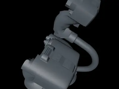 helicopter cloche Low-poly 3D model