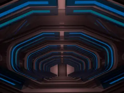Sci Fi Corridor 3D model 180