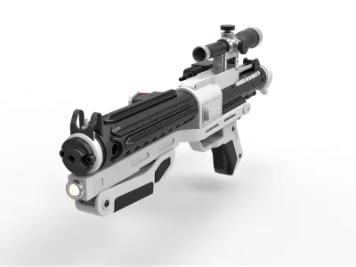Blaster rifle F-11D from Star Wars The Force Awakens 2015 3D model