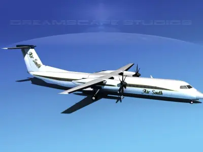 Dehaviland DHC-8 400 Air South 3D model