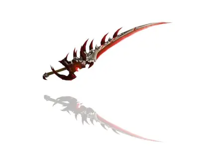 Frozen Bone Long Sword Low-poly 3D model