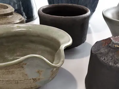 Japanese Tableware Set 6 - sake cup Low-poly 3D model