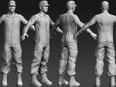 Daniel Military Cloth 3D model