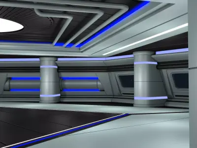 Futuristic Sci Fi Room 3D model