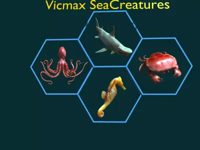sea creature collection 3D model