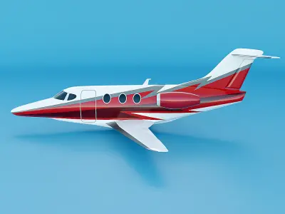 Beechcraft Premier IA private jet Low-poly 3D model