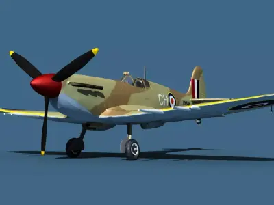 Supermarine Spitfire Mk5C V07 RAF 3D model