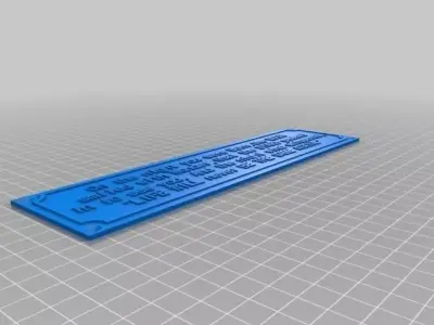 sample name plate Free 3D model