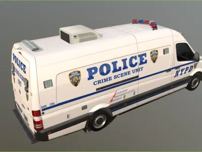 Freightliner NYPD unit livery Low-poly 3D model