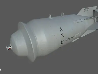 FAB500-M54 Soviet Russian Aircraft Bomb Game Ready PBR Model  Low-poly 3D model